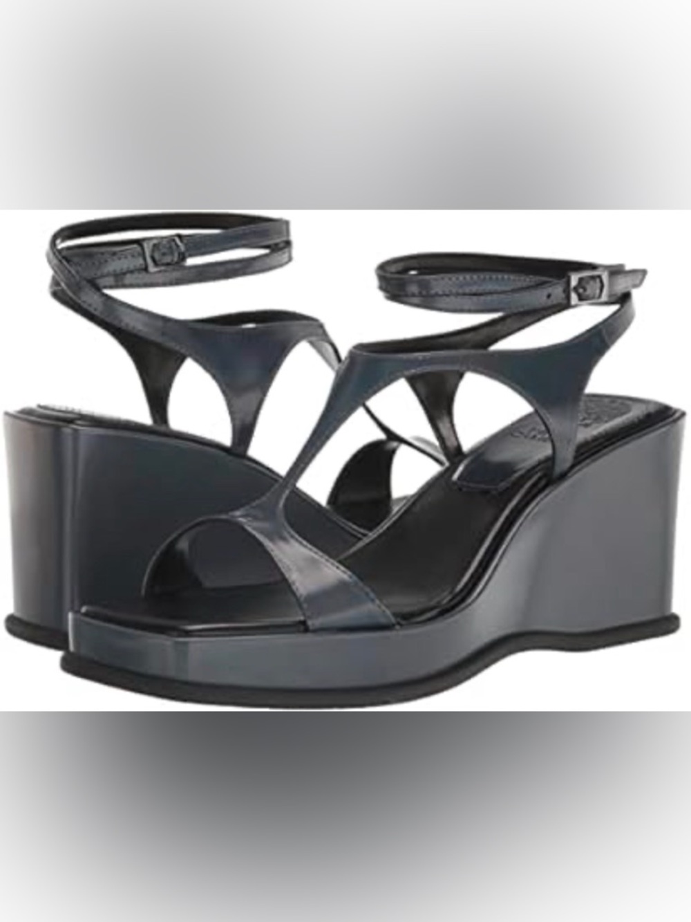 Vince Camuto Fetemee Platform Wedge Sandal in Black - Size 7.5 (NIB)